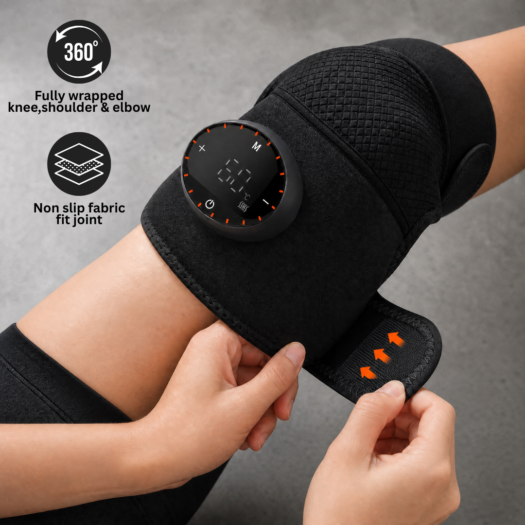 Rechargeable Heated Knee Massager – Ergonomic Relief for Joint Pain & Stiffness
