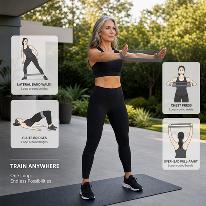 Resistance Loop Bands Set – Light to X-Heavy for Strength Training, Muscle Tension Relief & Deep Recovery
